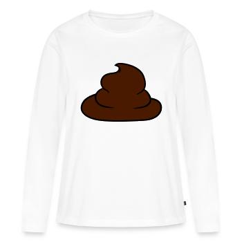 sahne schoko fladen stinken scheiße kacke haufen k - Frauen Premium Bio Langarmshirt - Weiß - Vorne - Julia (174cm)