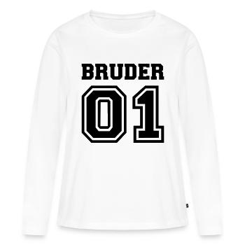 Bruder - Frauen Premium Bio Langarmshirt - Weiß - Vorne - Julia (174cm)