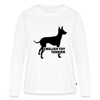 English Toy Terrier - Women's Premium Organic Long Sleeve Shirt - white - Front - Julia (174cm)