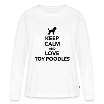 Toy Poodle - Women's Premium Organic Long Sleeve Shirt - white - Front - Julia (174cm)