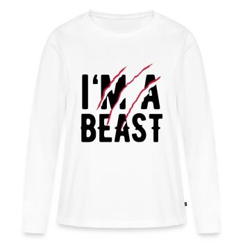 Beast - Women's Premium Organic Long Sleeve Shirt - white - Front - Julia (174cm)
