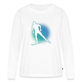 Herren Langlauf Skating Damen Langlauf Classic - Frauen Premium Bio Langarmshirt - Weiß - Vorne - Julia (174cm)