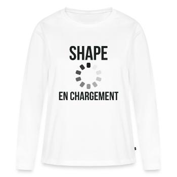 shape en chargement cadeau blague muscu humour - T-shirt manches longues Premium bio Femme - blanc - Devant - Julia (174cm)
