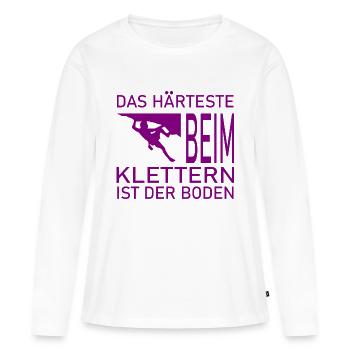 climbing - Frauen Premium Bio Langarmshirt - Weiß - Vorne - Julia (174cm)