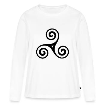 Celtic symbol - Women's Premium Organic Long Sleeve Shirt - white - Front - Julia (174cm)