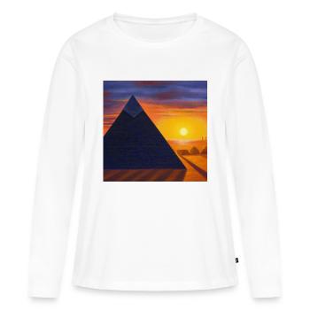 Great Pyramid - Women's Premium Organic Long Sleeve Shirt - white - Front - Julia (174cm)
