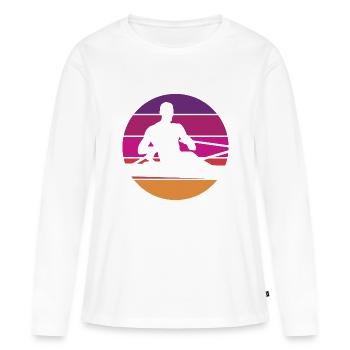 Aviron - Aviron - Rameur - Rameur - Régate - T-shirt manches longues Premium bio Femme - blanc - Devant - Julia (174cm)