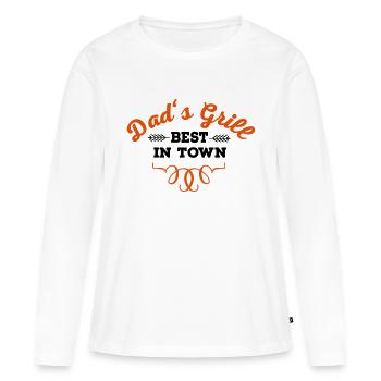 Griller - T-shirt manches longues Premium bio Femme - blanc - Devant - Julia (174cm)
