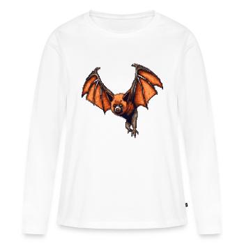Flying fox dans de vieux graphismes rétro 16 bits - T-shirt manches longues Premium bio Femme - blanc - Devant - Julia (174cm)