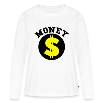 Argent - T-shirt manches longues Premium bio Femme - blanc - Devant - Julia (174cm)