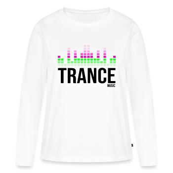 Citation de musique trance - T-shirt manches longues Premium bio Femme - blanc - Devant - Julia (174cm)