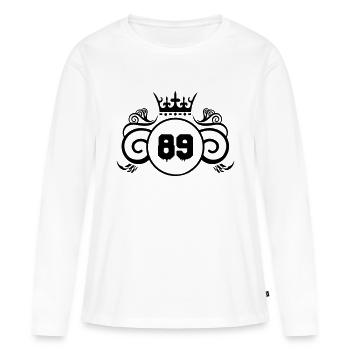 wappen 89 - Frauen Premium Bio Langarmshirt - Weiß - Vorne - Julia (174cm)