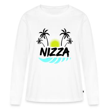 Gentil - T-shirt manches longues Premium bio Femme - blanc - Devant - Julia (174cm)