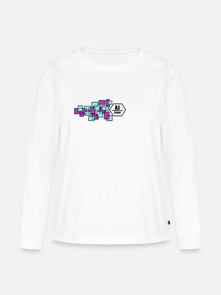 Stylisches Logo - Frauen Premium Bio Langarmshirt - Weiß