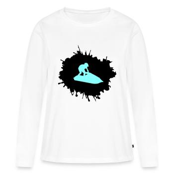 jet ski klecks - Frauen Premium Bio Langarmshirt - Weiß - Vorne - Julia (174cm)