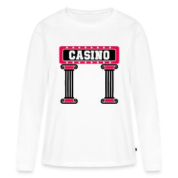 casino vegas säule - Frauen Premium Bio Langarmshirt - Weiß - Vorne - Julia (174cm)