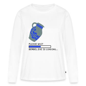Bembel EXE Loading - Women's Premium Organic Long Sleeve Shirt - white - Front - Julia (174cm)