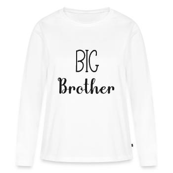big brother - big bro - T-shirt manches longues Premium bio Femme - blanc - Devant - Julia (174cm)