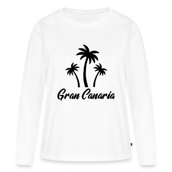 gran canaria - Frauen Premium Bio Langarmshirt - Weiß - Vorne - Julia (174cm)