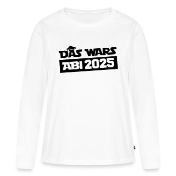 Abitur C’est tout 2025 - T-shirt manches longues Premium bio Femme - blanc - Devant - Julia (174cm)