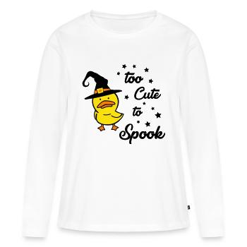 Trop mignon pour effrayer 02 - T-shirt manches longues Premium bio Femme - blanc - Devant - Julia (174cm)