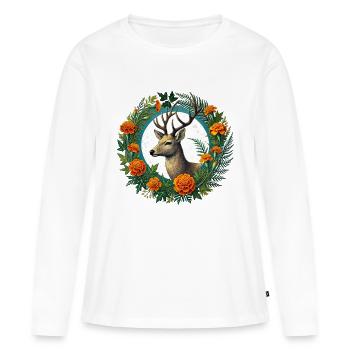 Bock - Frauen Premium Bio Langarmshirt - Weiß - Vorne - Julia (174cm)
