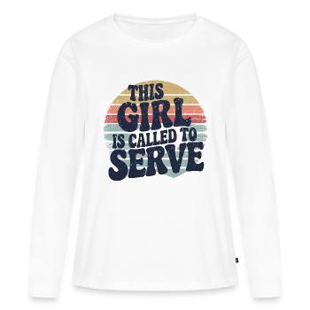 Chemin de foi d’un missionnaire - T-shirt manches longues Premium bio Femme - blanc - Devant - Julia (174cm)
