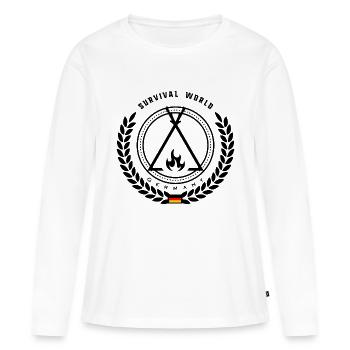 Logo 2025 (Original) Schwarz - Women's Premium Organic Long Sleeve Shirt - white - Front - Julia (174cm)