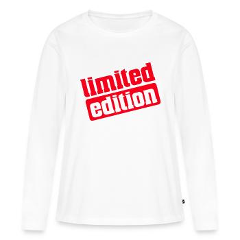 Édition limitée - T-shirt manches longues Premium bio Femme - blanc - Devant - Julia (174cm)