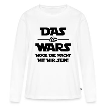 das wars möge die macht 001 - Frauen Premium Bio Langarmshirt - Weiß - Vorne - Julia (174cm)