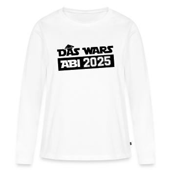 Abitur C’est tout 2025 - T-shirt manches longues Premium bio Femme - blanc - Devant - Julia (174cm)