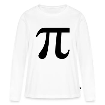 PI - Frauen Premium Bio Langarmshirt - Weiß - Vorne - Julia (174cm)