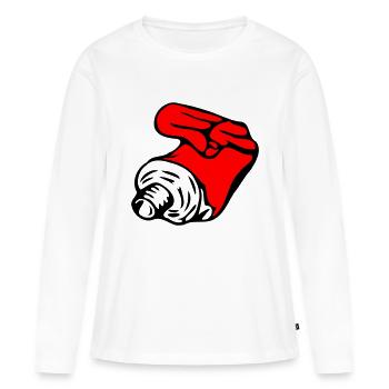 Farbe - Frauen Premium Bio Langarmshirt - Weiß - Vorne - Julia (174cm)