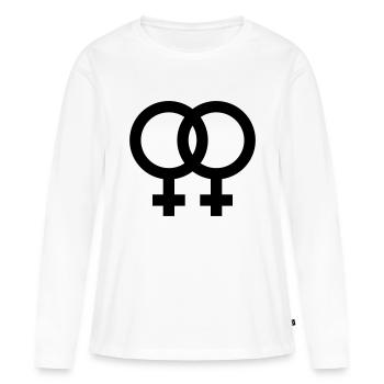 Homo - T-shirt manches longues Premium bio Femme - blanc - Devant - Julia (174cm)