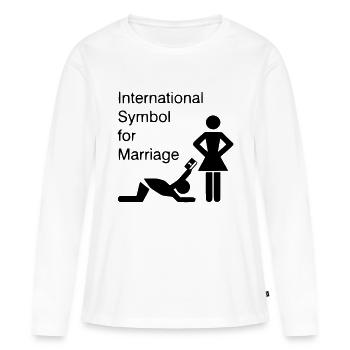 Symbole international pour le mariage - mariage - - T-shirt manches longues Premium bio Femme - blanc - Devant - Julia (174cm)