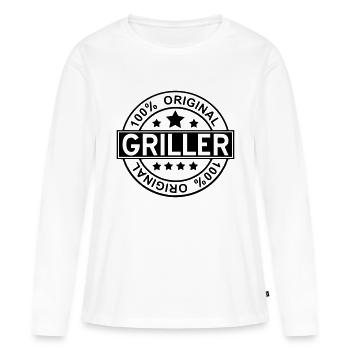 griller - T-shirt manches longues Premium bio Femme - blanc - Devant - Julia (174cm)