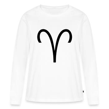 belier - T-shirt manches longues Premium bio Femme - blanc - Devant - Julia (174cm)