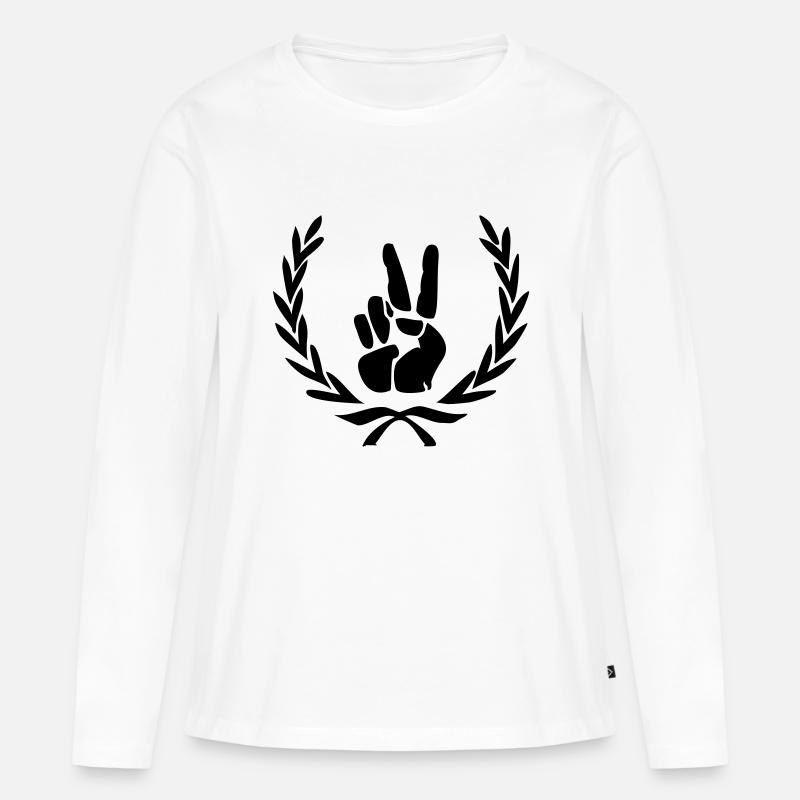 Sieger / Erster / Winner - Frauen Premium Bio Langarmshirt - Weiß