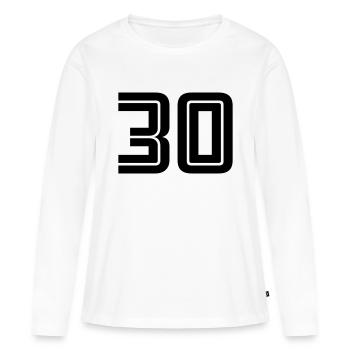 30 - Women's Premium Organic Long Sleeve Shirt - white - Front - Julia (174cm)