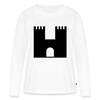 chateau - T-shirt manches longues Premium bio Femme - blanc - Devant - Julia (174cm)