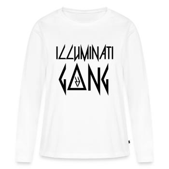 Illuminati G▲ng - T-shirt manches longues Premium bio Femme - blanc - Devant - Julia (174cm)
