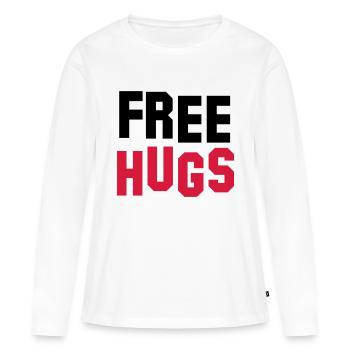 free hugs - T-shirt manches longues Premium bio Femme - blanc - Devant - Julia (174cm)