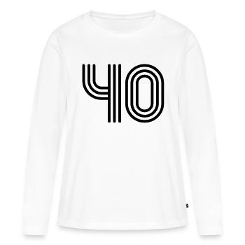 40 vierzig fourty - Frauen Premium Bio Langarmshirt - Weiß - Vorne - Julia (174cm)