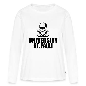 université de St Pauli - T-shirt manches longues Premium bio Femme - blanc - Devant - Julia (174cm)