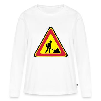 Panel Arbeits Mann pelle1 - Frauen Premium Bio Langarmshirt - Weiß - Vorne - Julia (174cm)