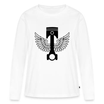 piston and rod - Women's Premium Organic Long Sleeve Shirt - white - Front - Julia (174cm)