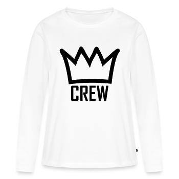 crew - T-shirt manches longues Premium bio Femme - blanc - Devant - Julia (174cm)