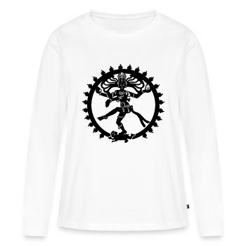 shiva zen india god of dance yoga zen - T-shirt manches longues Premium bio Femme - blanc - Devant - Julia (174cm)