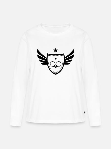 Ping Pong - Frauen Premium Bio Langarmshirt - Weiß