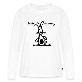 propre et sur - T-shirt manches longues Premium bio Femme - blanc - Devant - Julia (174cm)